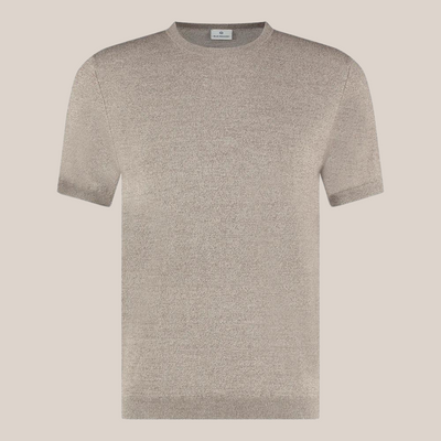 Gotstyle Fashion - Blue Industry T-Shirts Knit Crew Neck Ribbed T-Shirt - Taupe