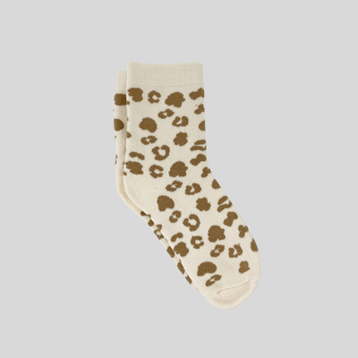 Leopard Socks - Cream