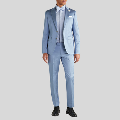 Gotstyle Fashion - Joop! Suits Peak Lapel Cotton Blend Festive Blazer - Light Blue