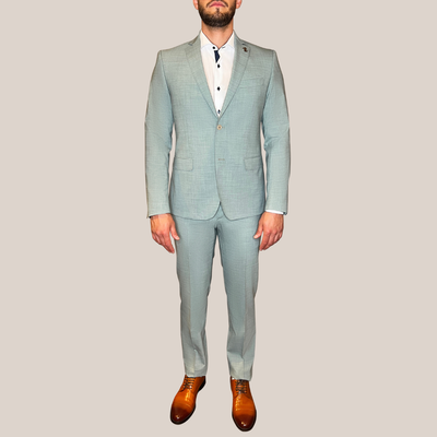 Gotstyle Fashion - Pal Zileri Suits Melange Suit with Pick Stitching - Light Green