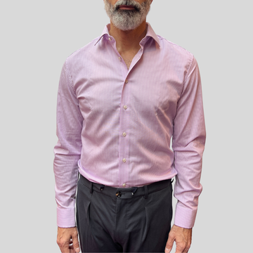 Slim Fit Stripe Shirt - Lilac