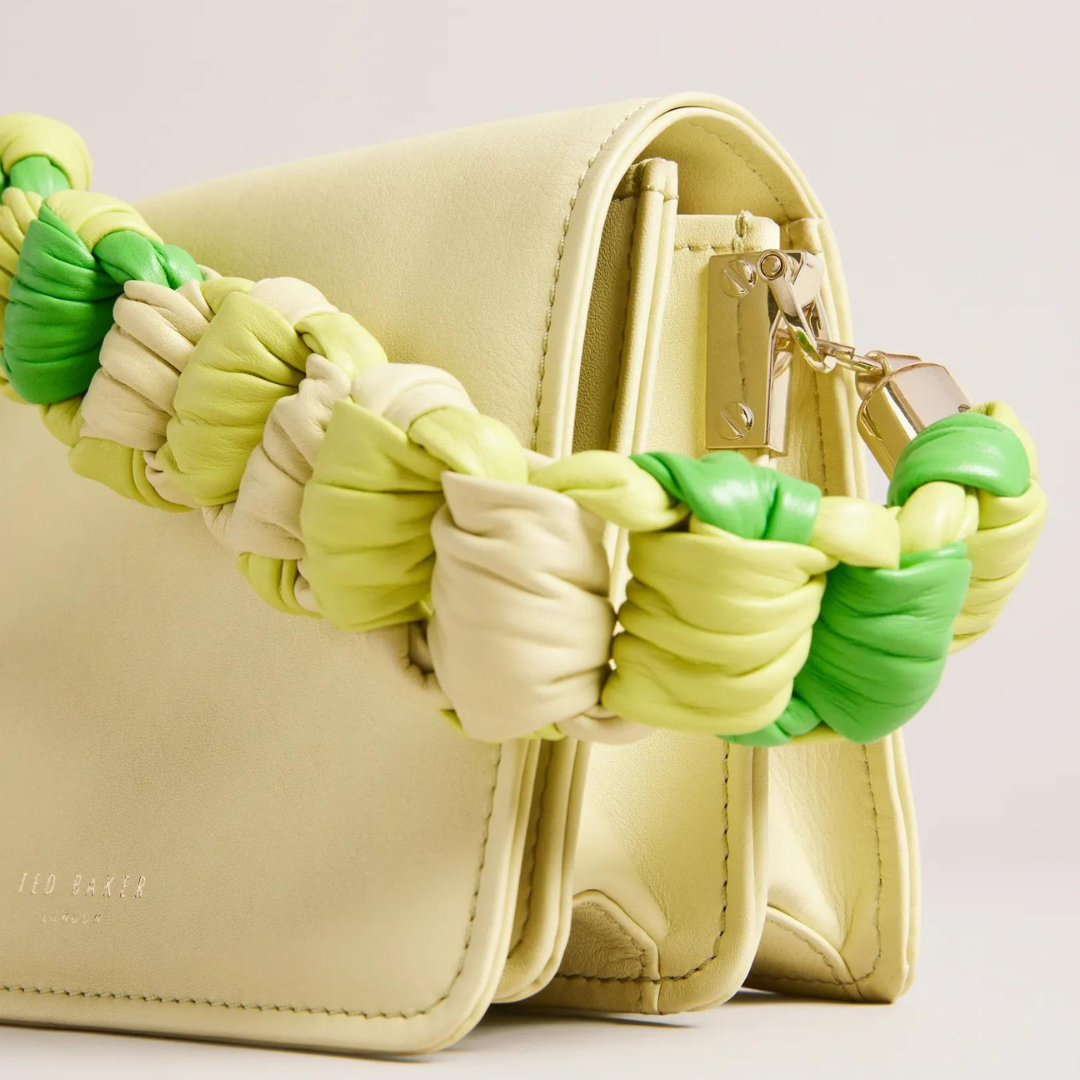 Gotstyle Fashion - Ted Baker Bags Knotted Handle Leather Crossbody Bag - Lime