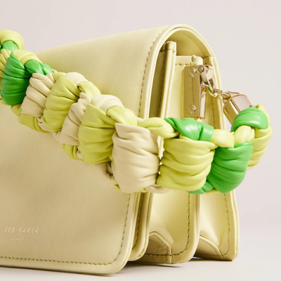 Gotstyle Fashion - Ted Baker Bags Knotted Handle Leather Crossbody Bag - Lime