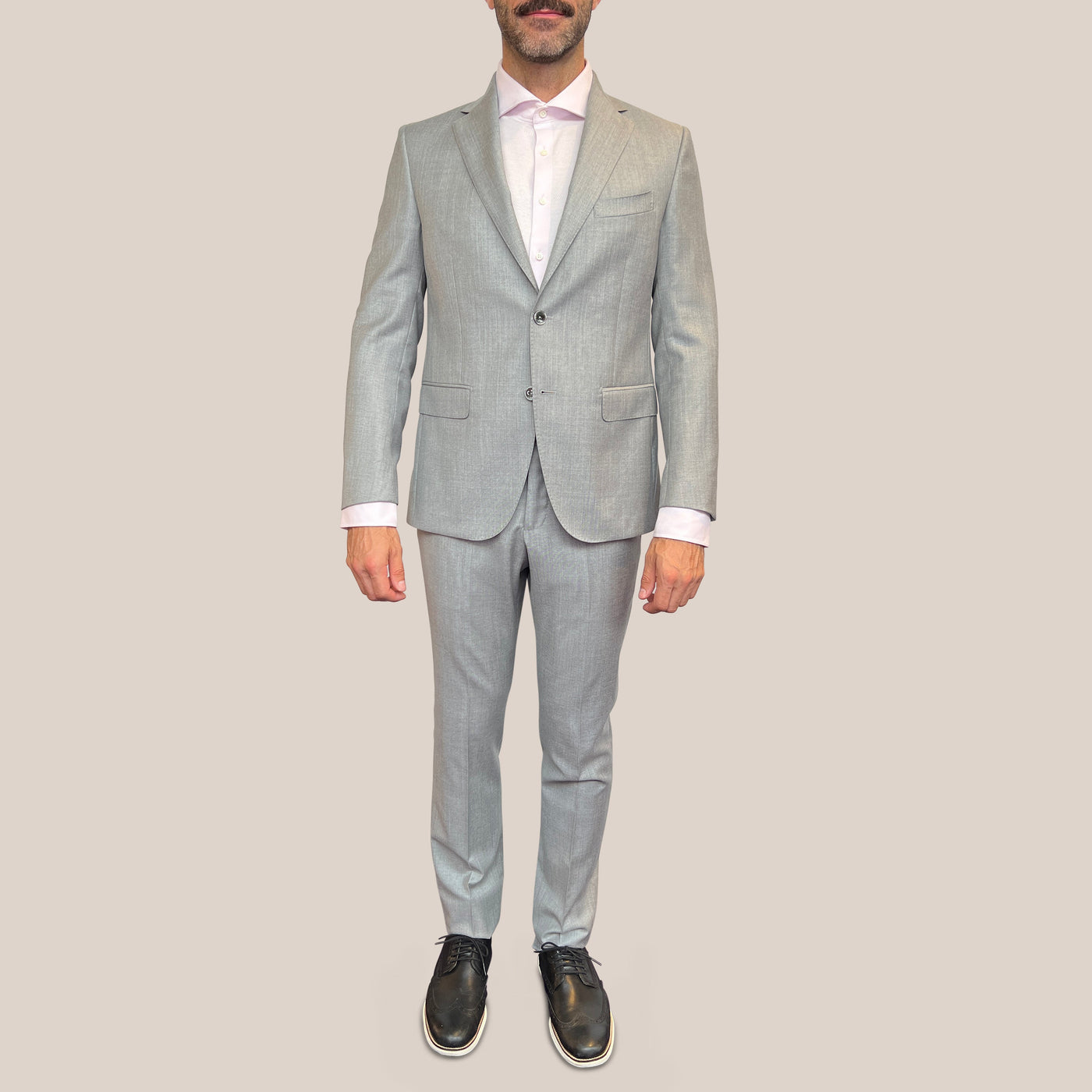 Gotstyle Fashion - Calvaresi Suits Melange Wool Blazer - Grey
