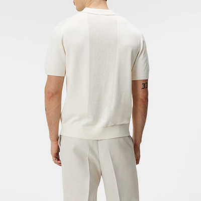 Gotstyle Fashion - J.Lindeberg Polos Mesh Detail Retro Knit Polo - Off-White