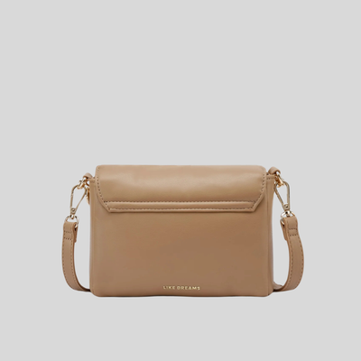 Gotstyle Fashion - Like Dreams Bags Overflap Gold Chain Crossbody Bag - Taupe