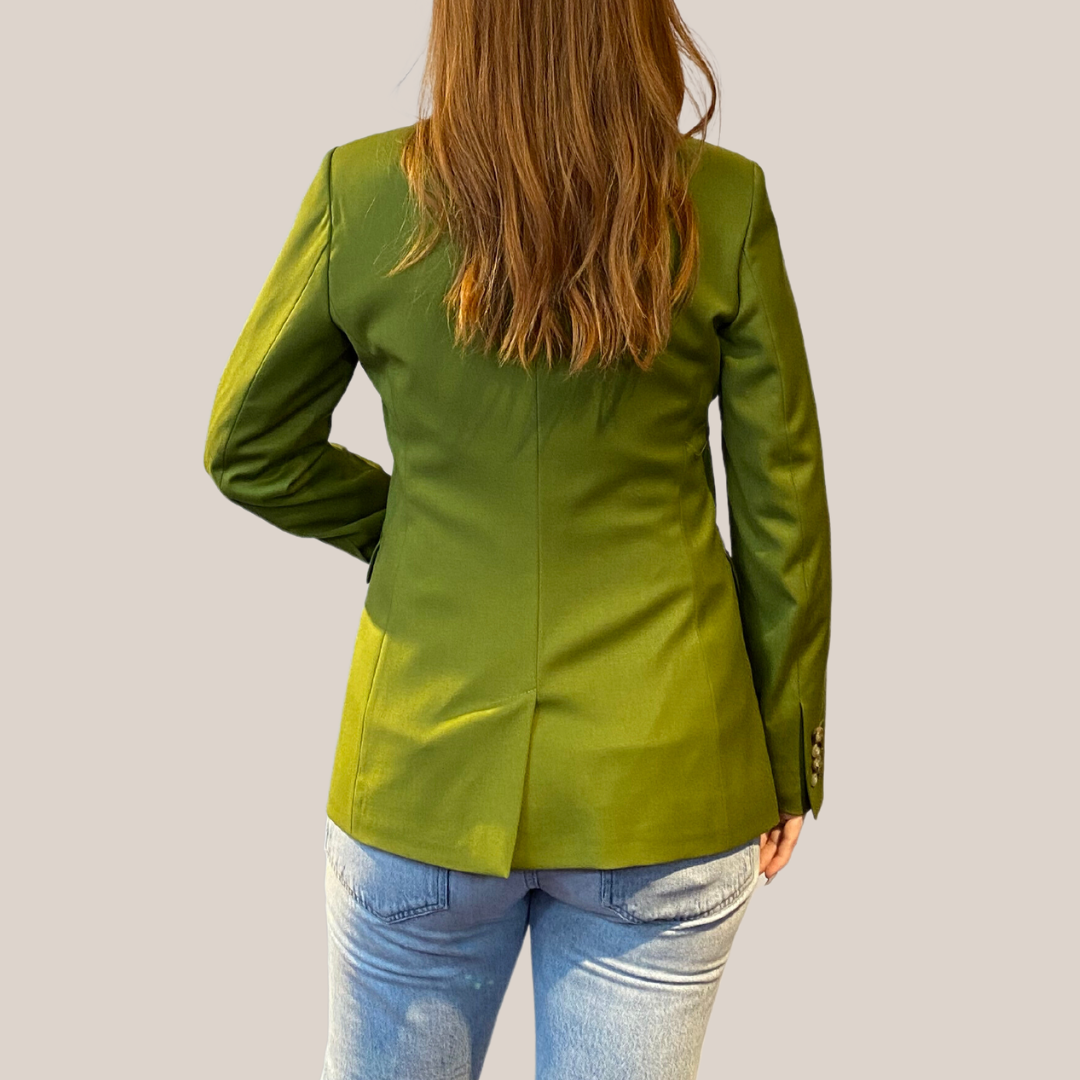 Gotstyle Fashion - Normeet Blazers Soft Touch Peak Lapel 1-Button Blazer - Green