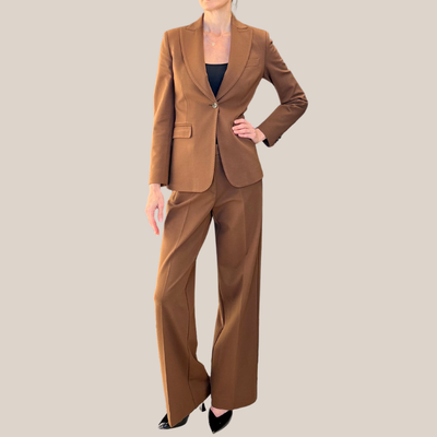 Jersey Wide Leg Pants - Brown