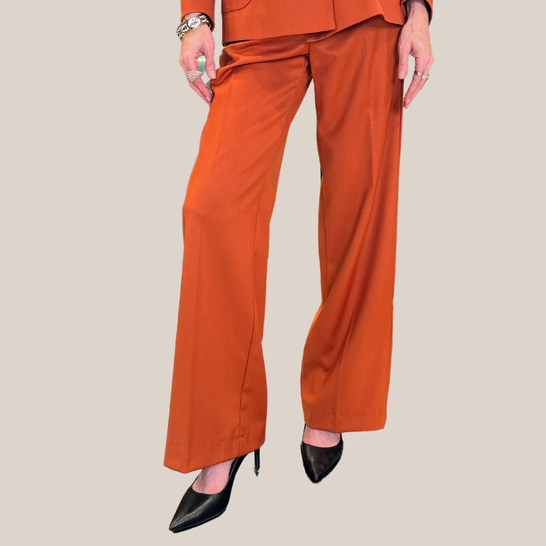 Soft Touch Wide Leg Pant - Orange