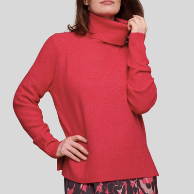 Gotstyle Fashion - Rino and Pelle Sweaters Oversized Turtleneck Sweater - Red