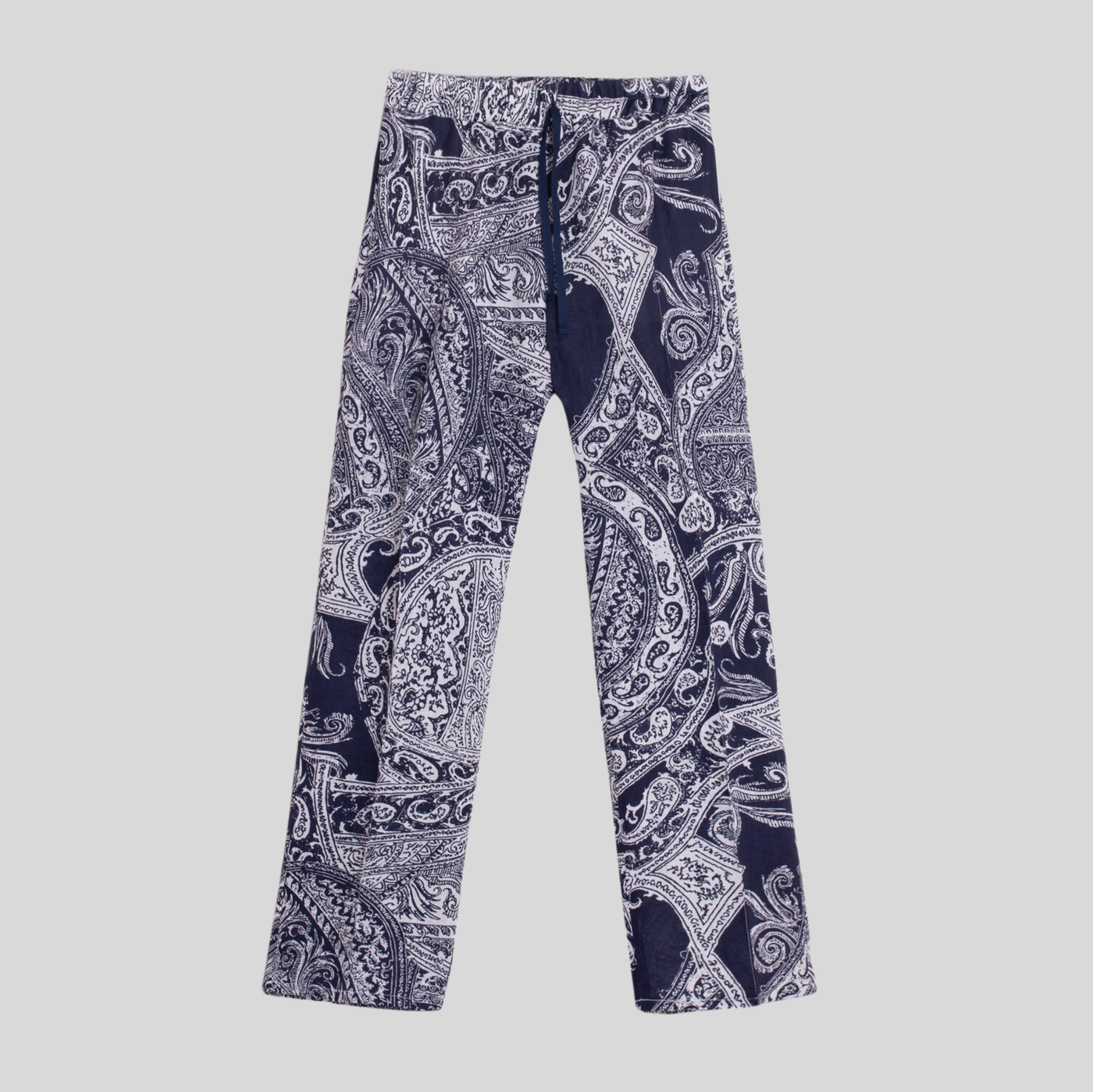 Gotstyle Fashion - Vilagallo Pants Paisley Print Linen Pants - Navy