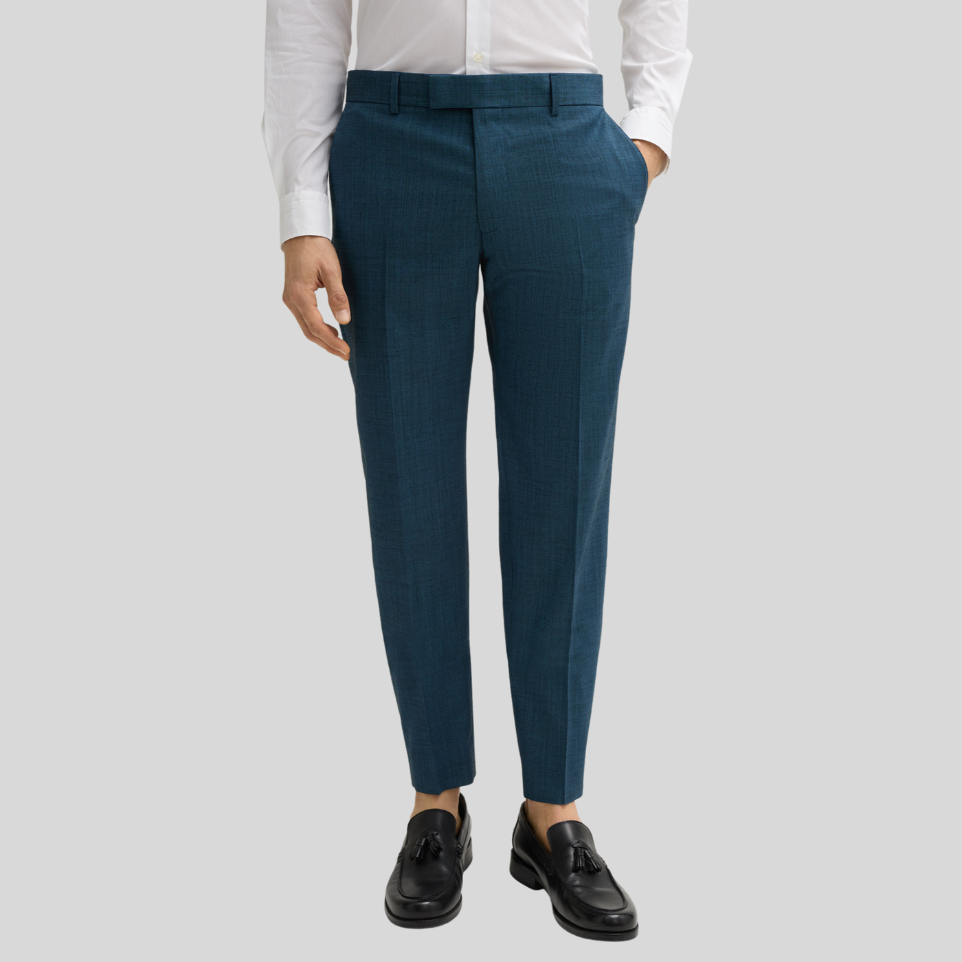 Strellson Melange Wool / Cotton Dress Pants Navy