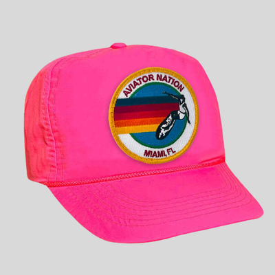 Gotstyle Fashion - Aviator Nation Hats Surfer Logo Vintage Trucker Hat - Pink