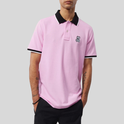 Gotstyle Fashion - Psycho Bunny Polos Pique Polo Collar / Cuffs Contrasts - Pink