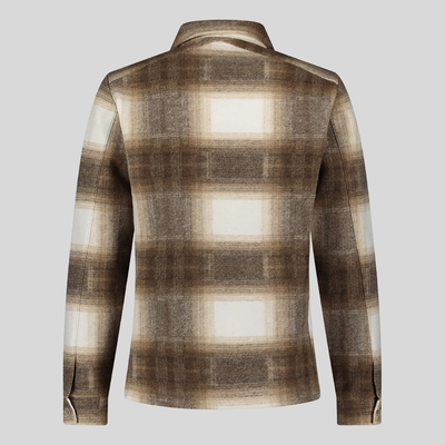 Plaid Large Checks Shirt Jacket - Sand