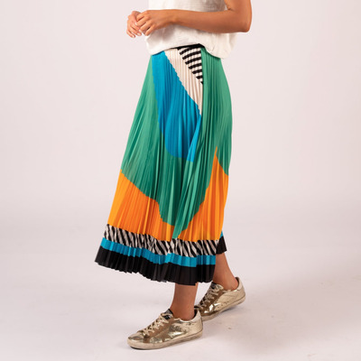 Gotstyle Fashion - We Are The Others Skirts Abstract Print Pleated Skirt - Multi
