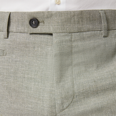 Gotstyle Fashion - Strellson Suits Mottled Cotton Wool Blend Cuff Pants - Light Green