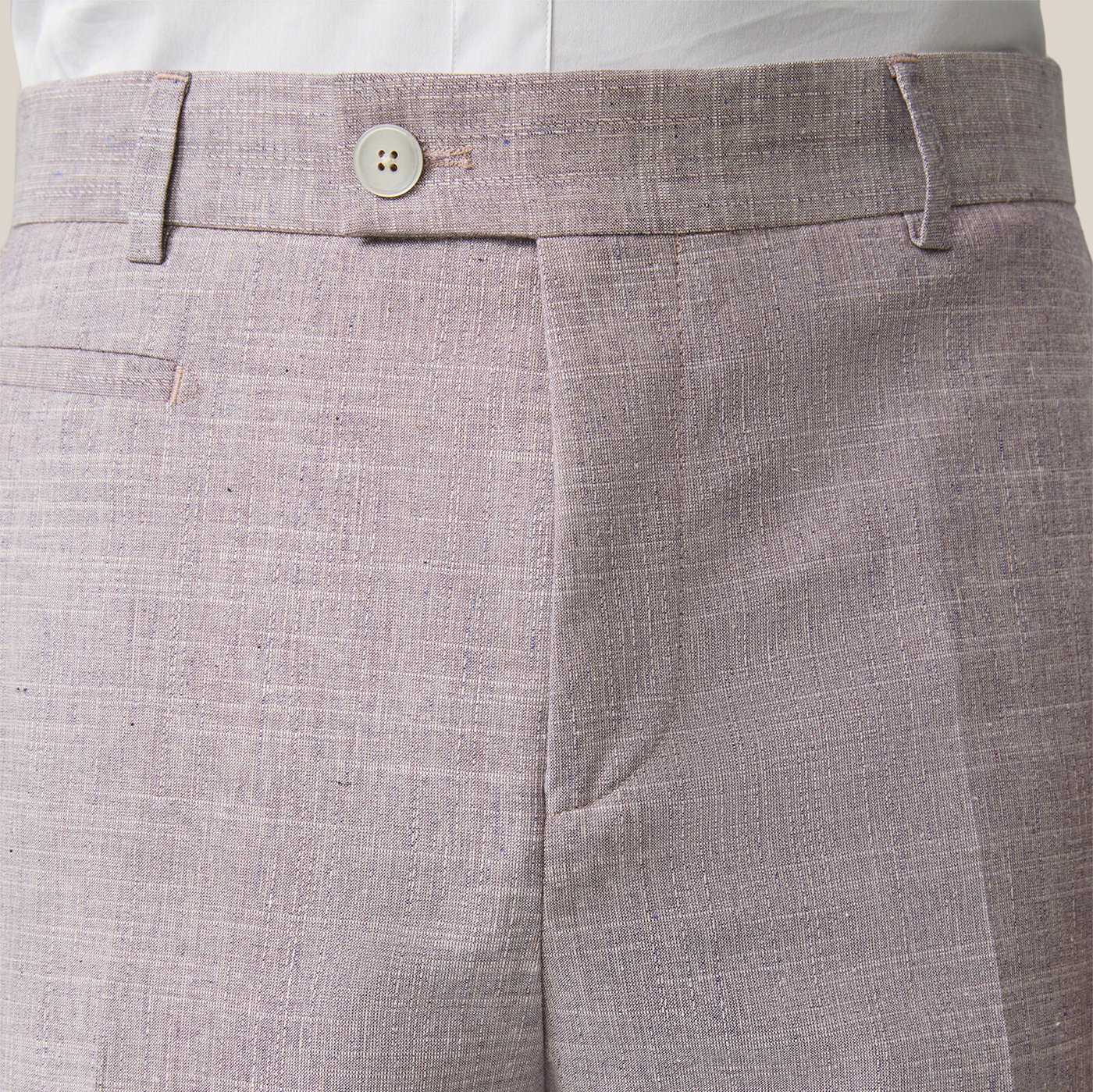 Gotstyle Fashion - Strellson Suits Mottled Cotton Wool Blend Cuff Pants - Violet