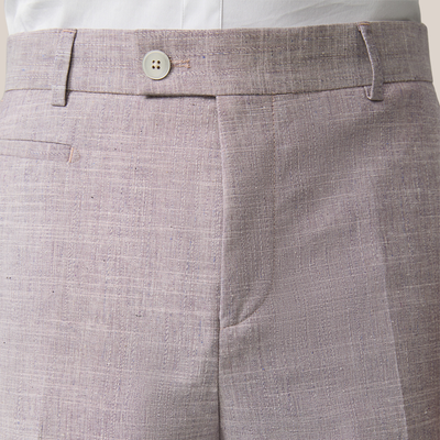 Gotstyle Fashion - Strellson Suits Mottled Cotton Wool Blend Cuff Pants - Violet