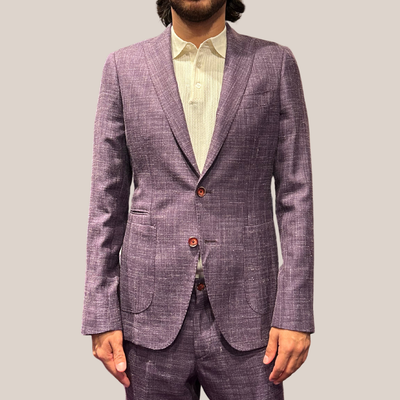 Gotstyle Fashion - Christopher Bates Suits Mesh Weave Stretch Blazer - Purple
