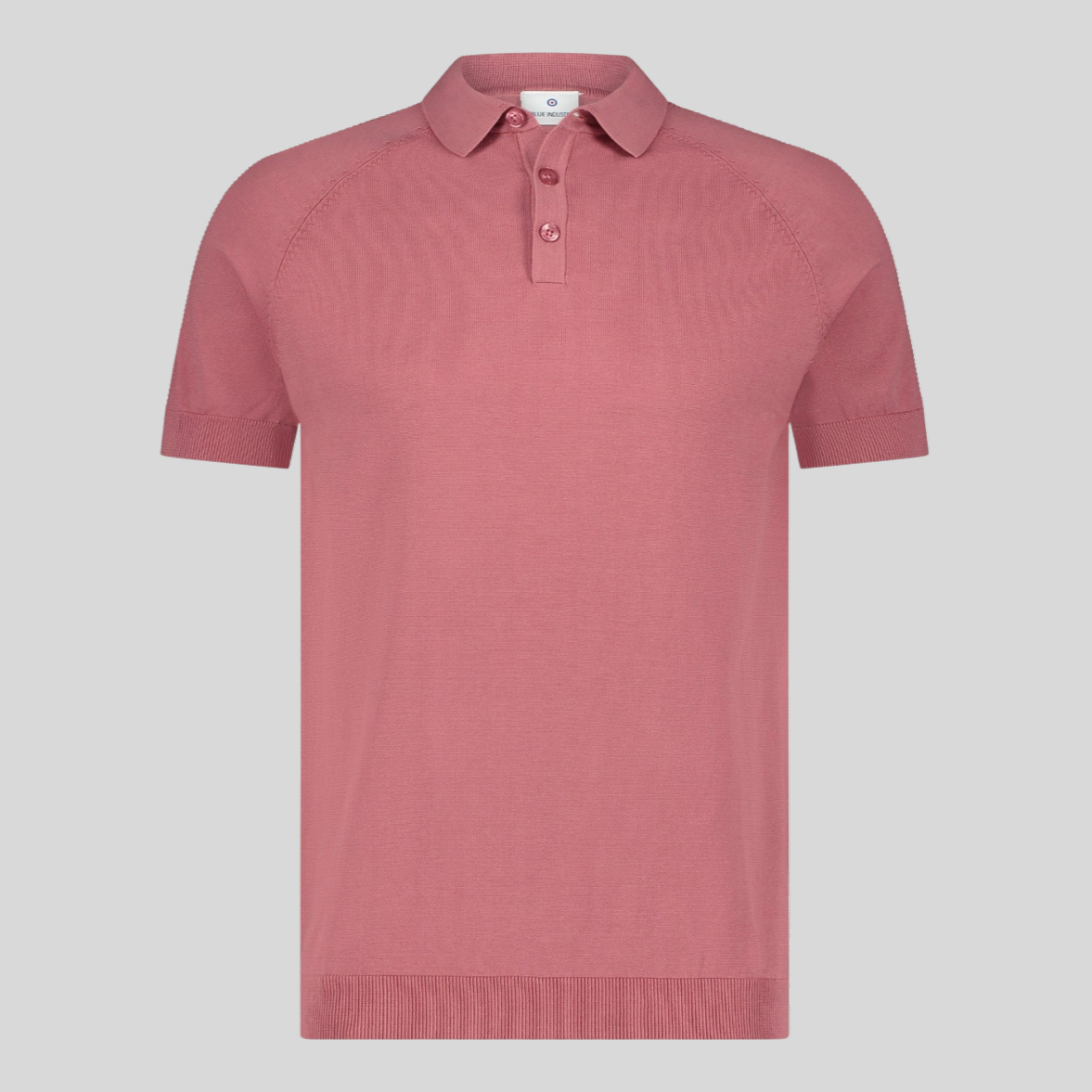 Raglan Shoulder Luxe Knit Polo - Rose