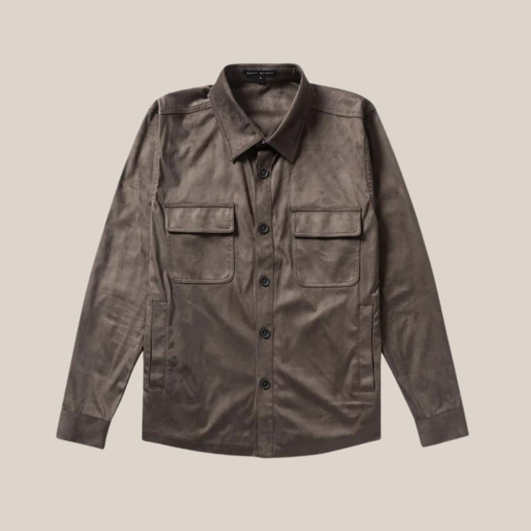 Gotstyle Fashion - Robert Barakett Jackets Faux Suede Knit Shirt Jacket - Army