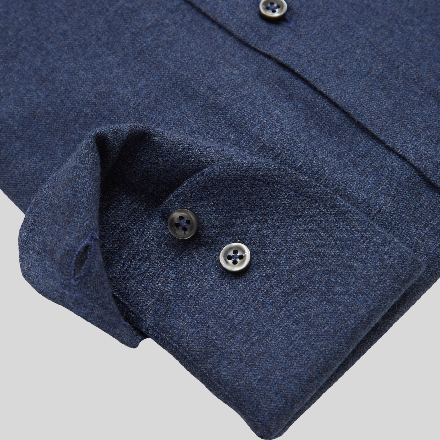 Soft Brushed Twill Cotton Shirt - Blue