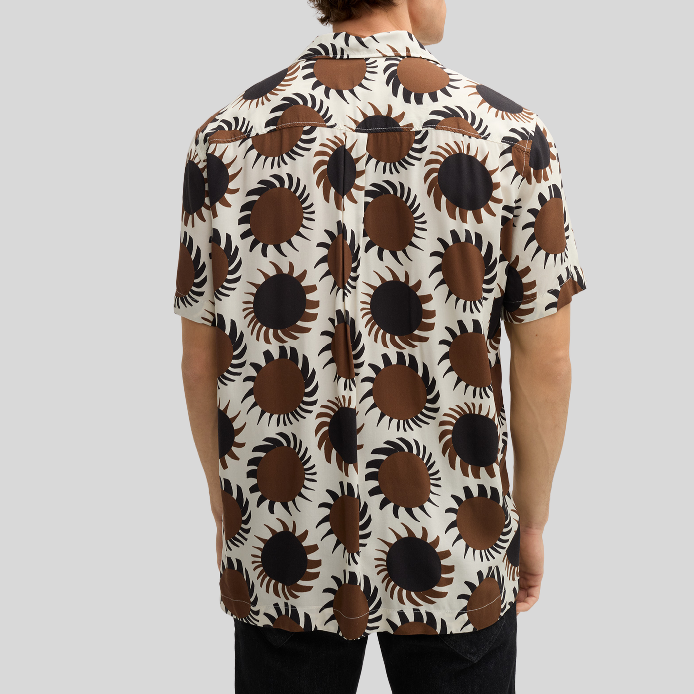 Star Bursts Print Shirt - Brown