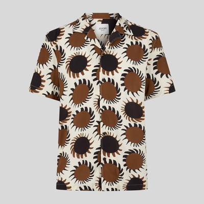 Star Bursts Print Shirt - Brown