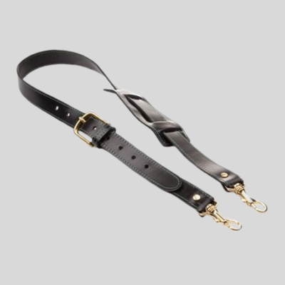 Italian Leather Weekend Bag - Black