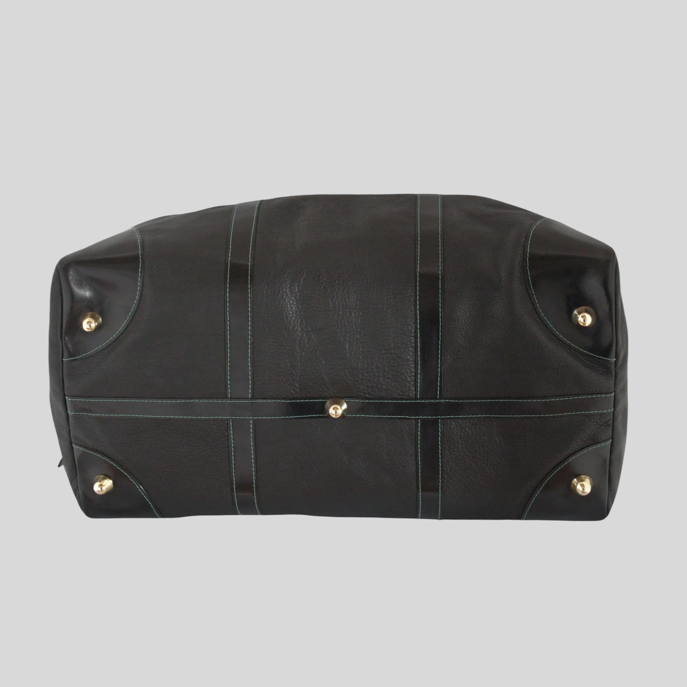 Italian Leather Weekend Bag - Black