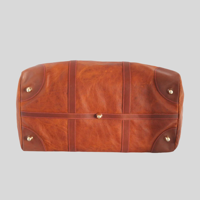Italian Leather Weekend Bag - Brown