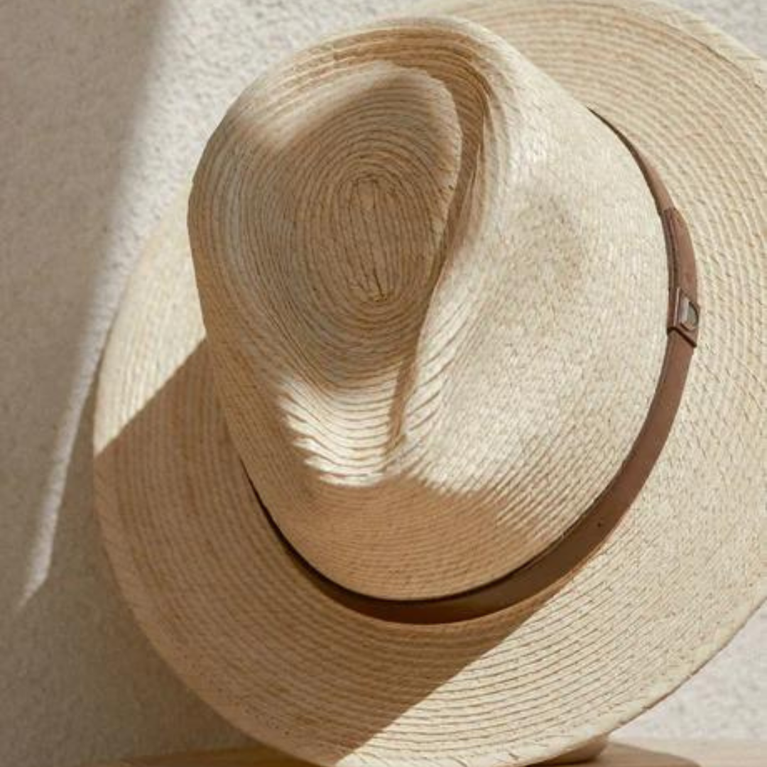 Gotstyle Fashion - Brixton Hats Leather Band Straw Fedora - Natural/Brown