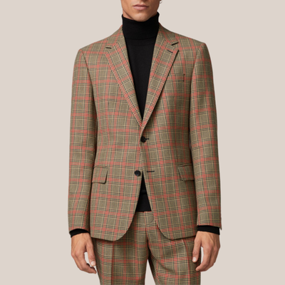 Gotstyle Fashion - Strellson Suits Glen Check Slim Fit Blazer - Brown/Red