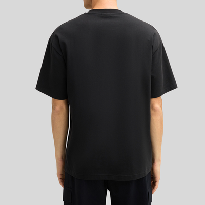 Stretch Cotton Crew T-Shirt - Black