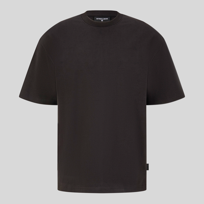 Stretch Cotton Crew T-Shirt - Black