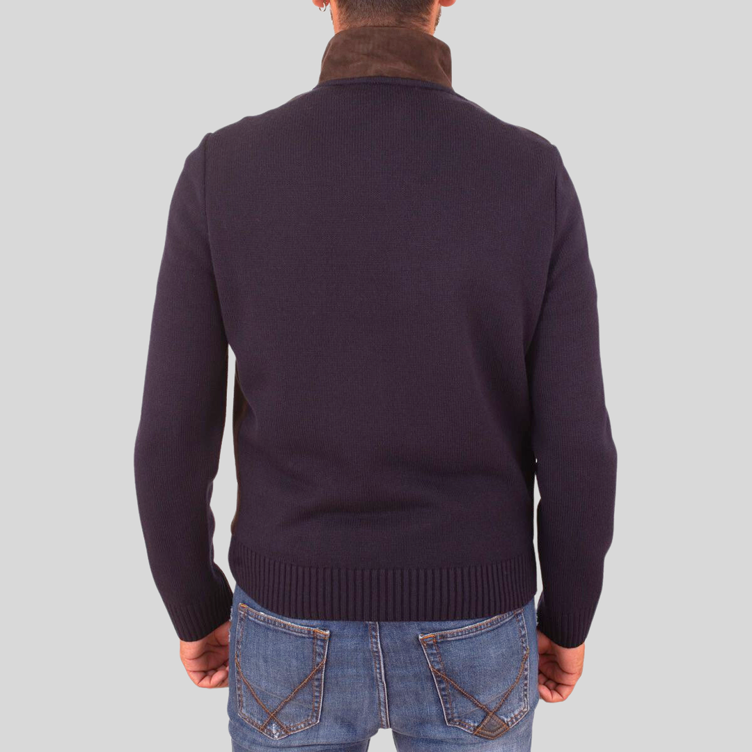 The Jack Leathers Suede / Knit Hybrid Double Zip Jacket