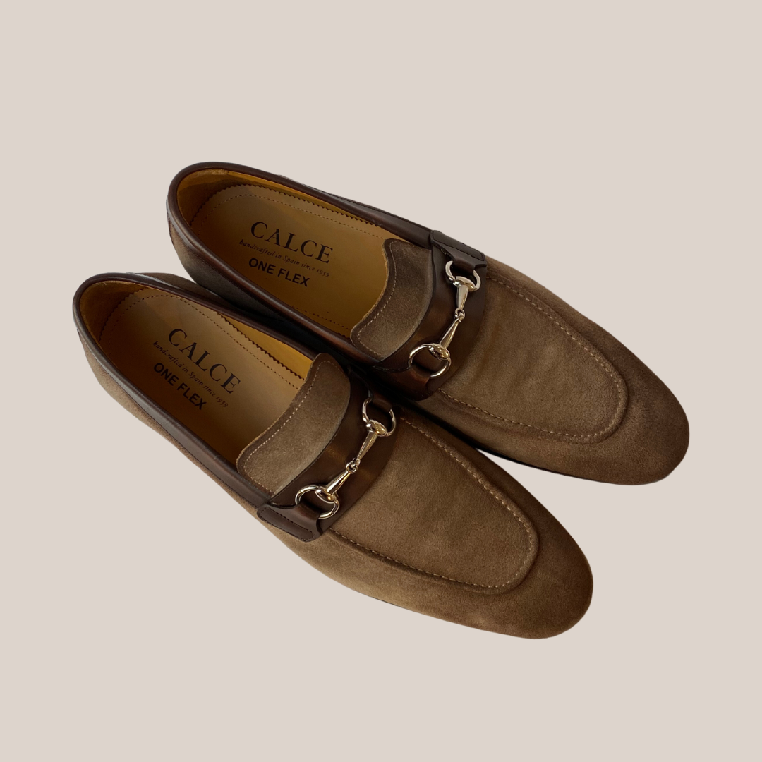 Gotstyle Fashion - Calce Shoes Suede Leather Horsebit Loafer - Tan