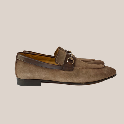 Gotstyle Fashion - Calce Shoes Suede Leather Horsebit Loafer - Tan