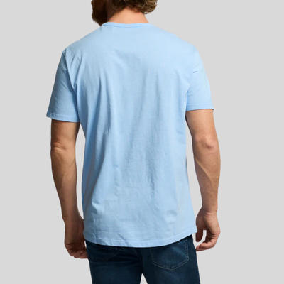 Gotstyle Fashion - Easy Mondays T-Shirts Crew Neck Slub Pocket Tee - Light Blue