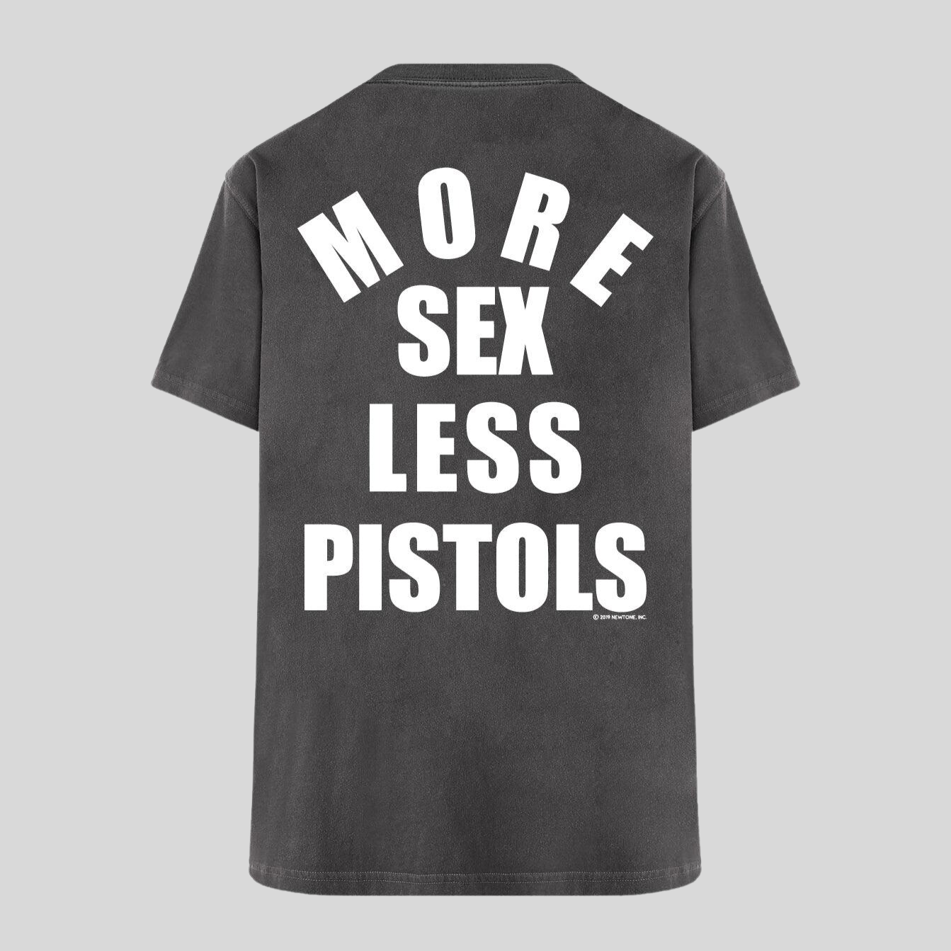 Gotstyle Fashion - Newtone T-Shirts Less Pistols Soft Crew Tee - Charcoal