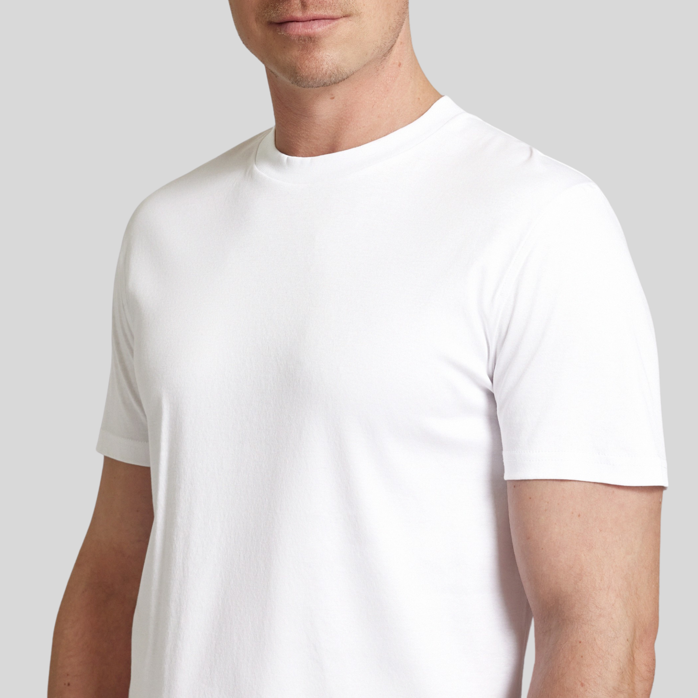 Mercerized Cotton Crew T-Shirt - White