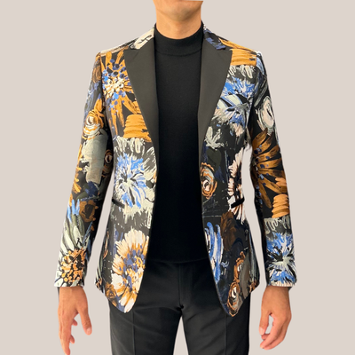 Dinner Jacket Floral Watercolour Design - Multi