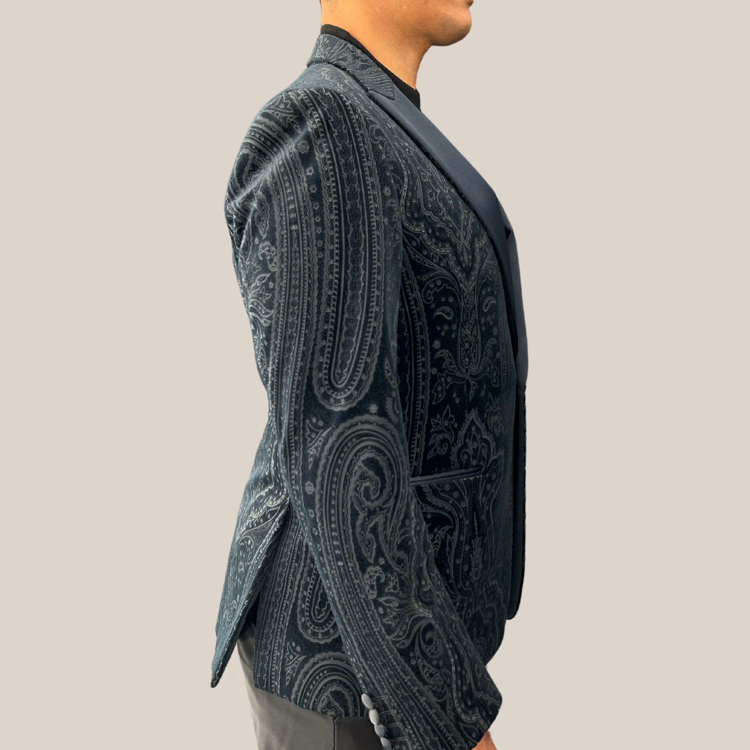 Gotstyle Fashion - CerimoniaBlazersDinner Jacket Paisley Design - Dark Navy