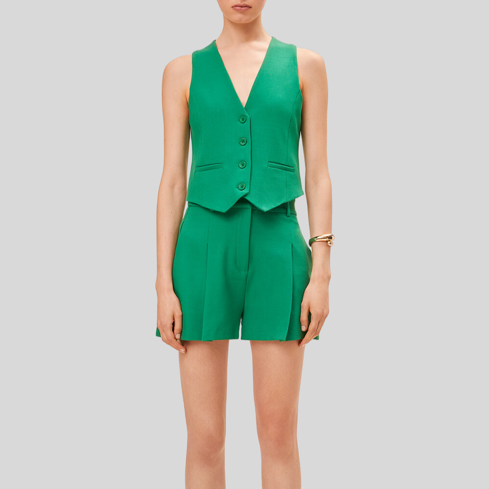 Gotstyle Fashion - Suncoo Vests Twill Suit Vest - Green
