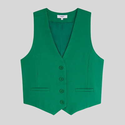 Gotstyle Fashion - Suncoo Vests Twill Suit Vest - Green