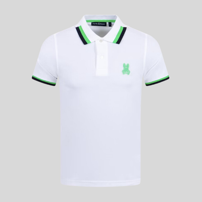 Gotstyle Fashion - Psycho Bunny Polos Pique Polo Tipped Collar / Cuffs - White