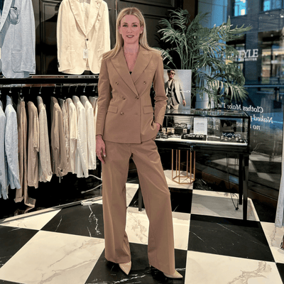Soft Touch Double Breasted Blazer - Taupe