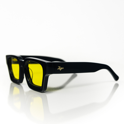 Gotstyle Fashion - Zega Eyewear Acetate Frame Sunglasses - Khalifa I - Black/Yellow