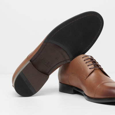 Gotstyle Fashion - Digel Shoes Cap Toe Leather Dress Shoe - Tan